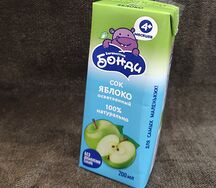 Детский сок Бегемотик Бонди яблоко