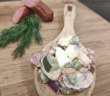 New! Начинка Оливье с копчёными колбасками