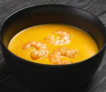 Тыквенный суп-пюре с креветками