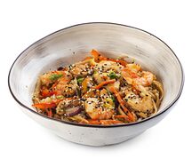 Лапша пшеничная с морепродуктами