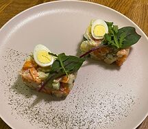 Оливье с семгой