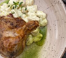 Томленая Утиная ножка конфи с ньокками в сливочном соусе