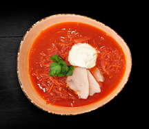 Борщ с мясом и сметаной 360г (д)