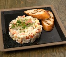 Оливье с масляной рыбой