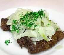 Печень говяжья жареная