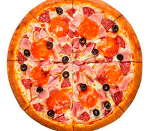 Пицца Мясной пир тонкое тесто средняя (30см)