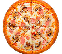 Пицца Грибная с ветчиной традиционное тесто средняя (30см)