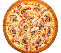 Пицца Карбонара тонкое тесто средняя (30см)