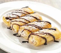 Блинчики с бананом и шоколадом