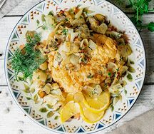 Судак с луком