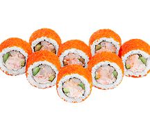 Ролл Калифорния с тигровой креветкой