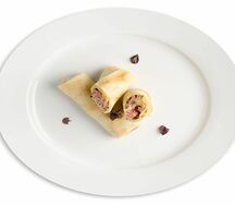 Блины с сыром и ветчиной