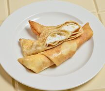 Блинчики с творогом и изюмом