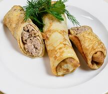 Блинчики с мясом