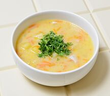 Суп сырный с курицей