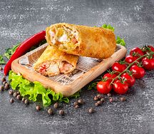 Шаурма в кляре с креветками