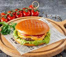 Бургер с мраморной говядиной