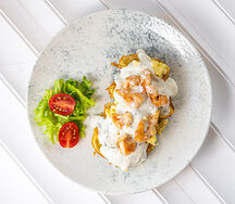 Скрэмбл с креветками