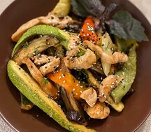 Рататуй с куриным филе 