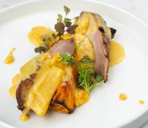 Запеченная утка с бататом