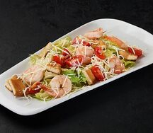 Салат Цезарь с креветками
