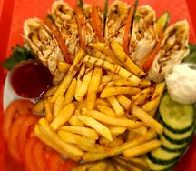 Шаурма на тарелке (халяль)