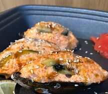 Запеченные мидии острые