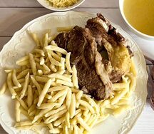 Галушки чеченские с мясом