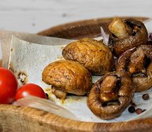 Грибы на мангале