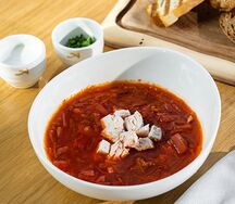 Борщ на бульоне из индейки