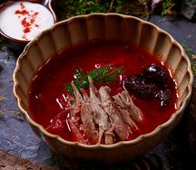 Борщ с черносливом