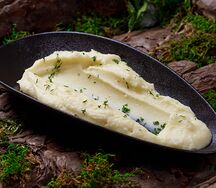 Пюре с зеленью и яйцом