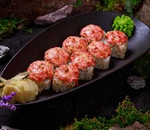 Запеченный ролл с креветкой