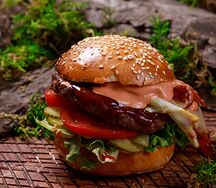 Бургер с мраморной говядиной