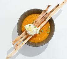 Тыквенный суп со страчателлой