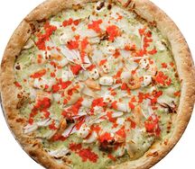 Пицца с креветками