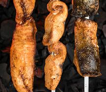 Лосось на углях