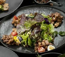 С печенью и белыми грибами