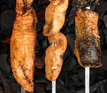 Осетрина на углях