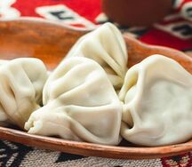 Хинкали отварные с бараниной