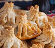 Хинкали жареные с бараниной