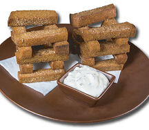 Гренки с чесночным соусом