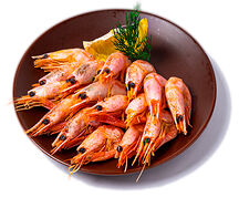 Отварные креветки