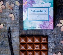 Шоколад молочный Nilambari на овсяном молоке с ванилью