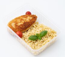 Паста Орзо с котлеткой по-пожарски