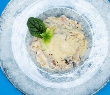 Феттуччине с курицей и грибами