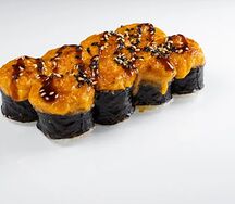 Запеченный Посейдон с лососем и крабом