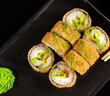 Жареный с лососем терияки