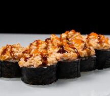 Вулкан с креветкой и крабом