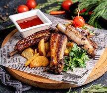 Свиные ребра с соусом терияки